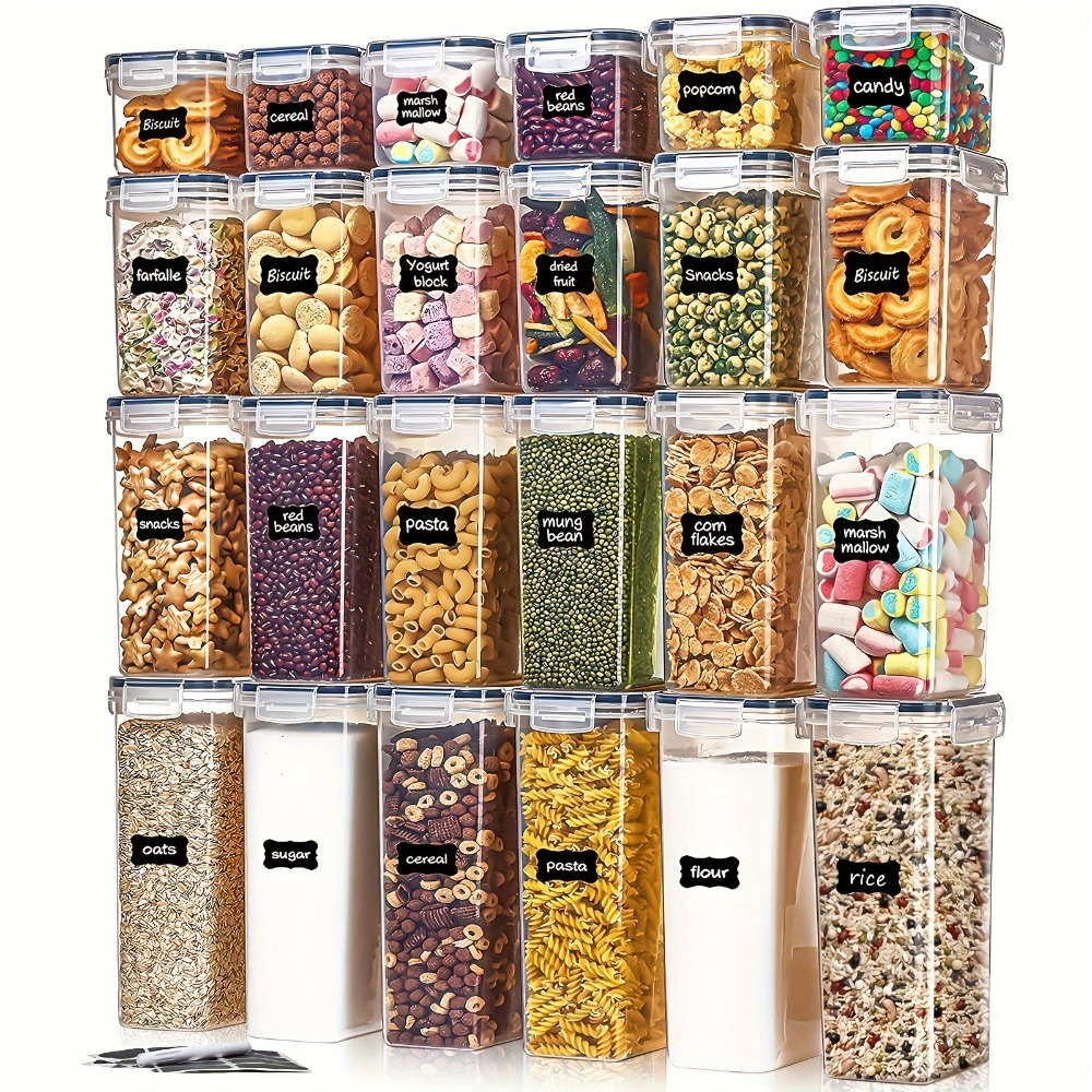 Glass Container Set - 24 adet gıda saklama kapları 12