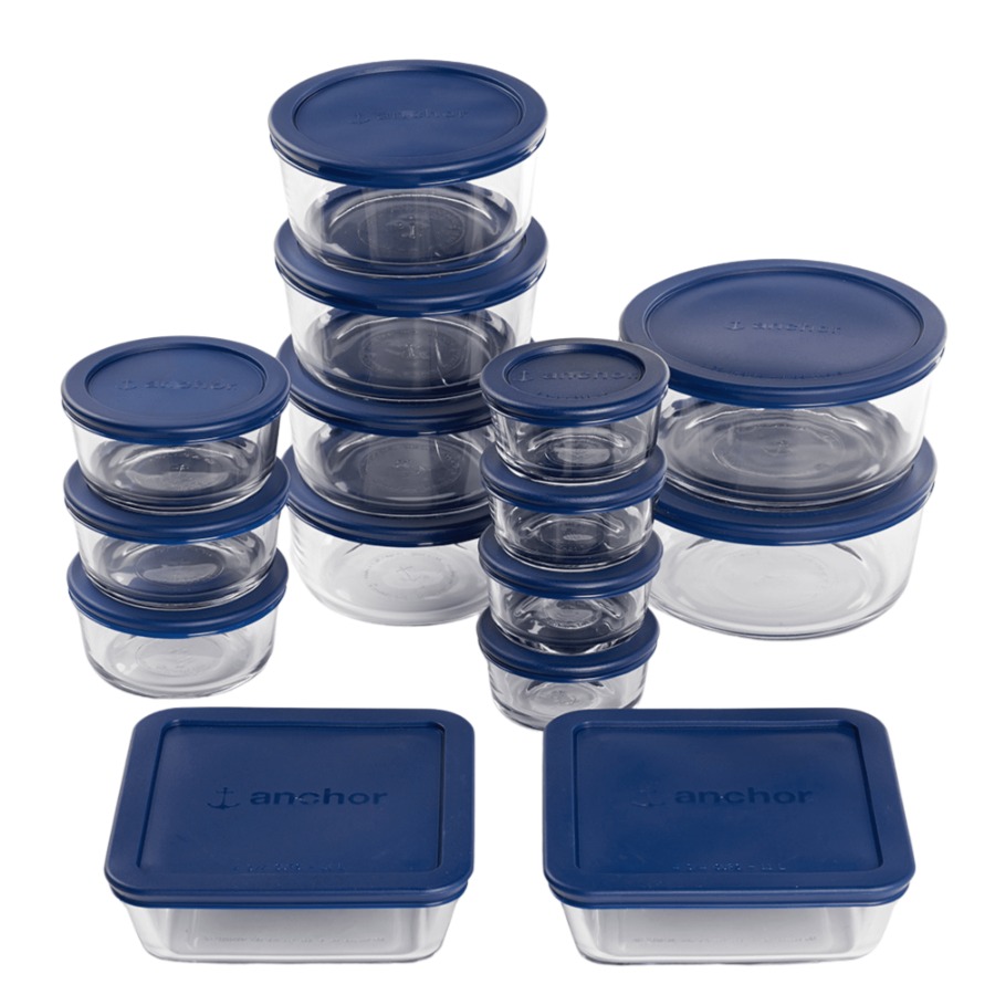 Glass Container Set - Cam Gıda Saklama Kapları, Sıkı Kapanan