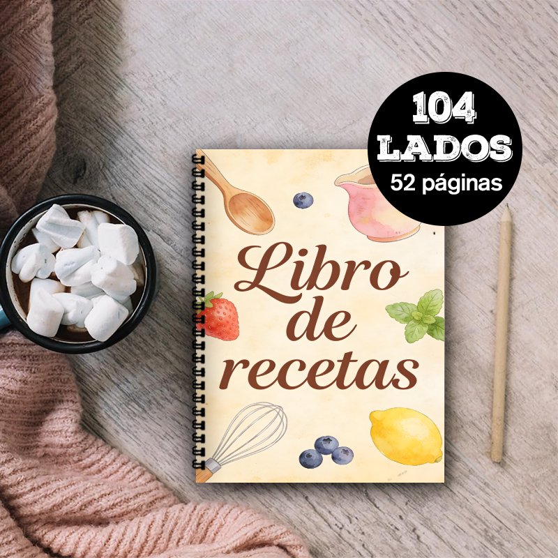Meal Prep Book - A5 Kağıt İspanyolca Tarif Kitabı, Günlük