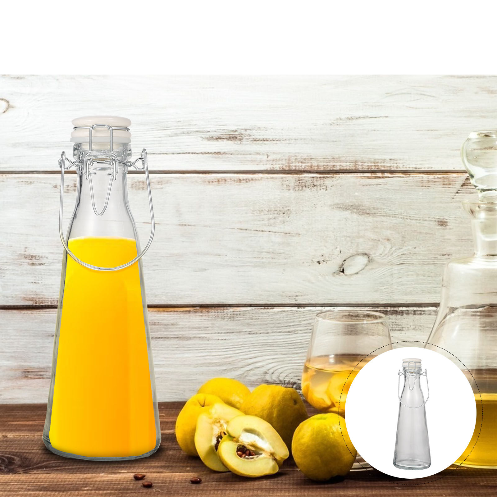 Glass Container Set - 2 adet yüksek mukavemetli şeffaf cam