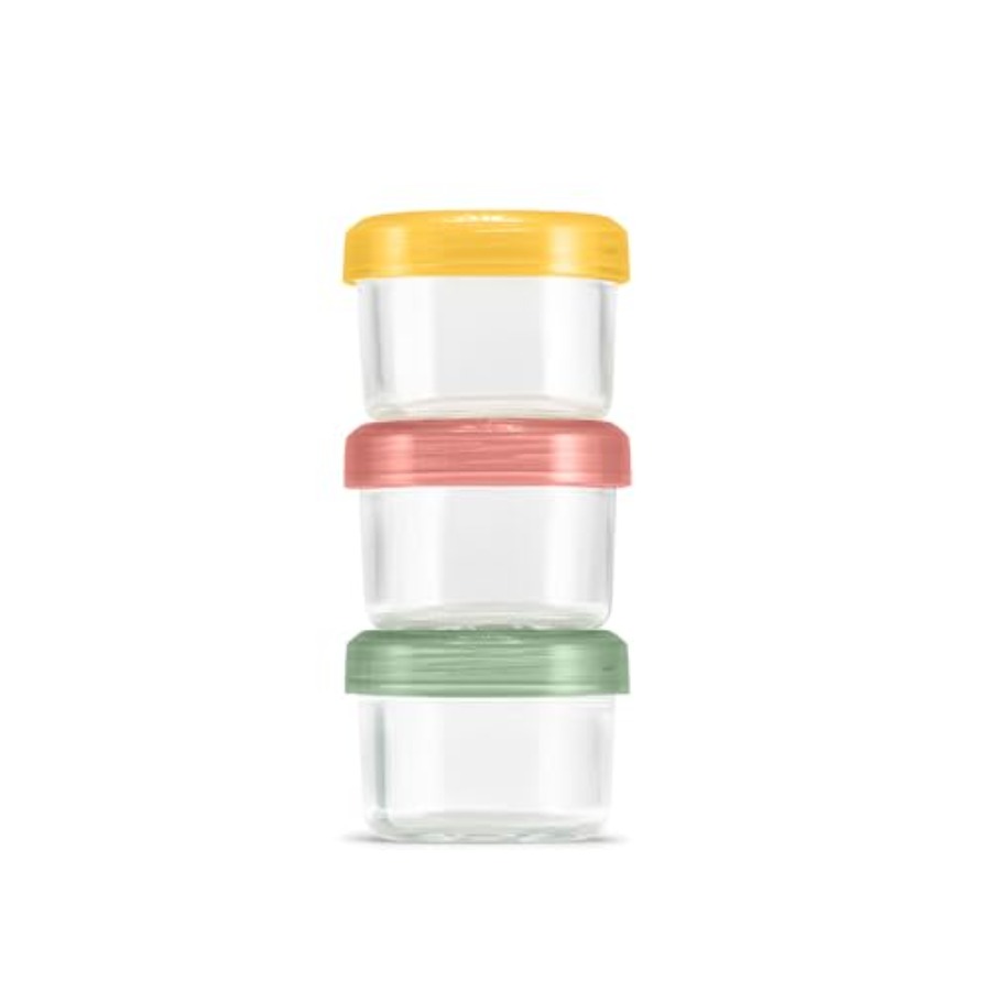 Glass Container Set - Renkli Kilitli Cam Yemek Hazırlık Setleri,