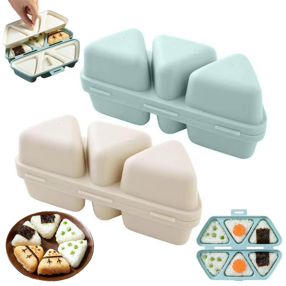 Meal Prep Rice - 6 Bölmeli Üçgen Onigiri Kalıbı Bento