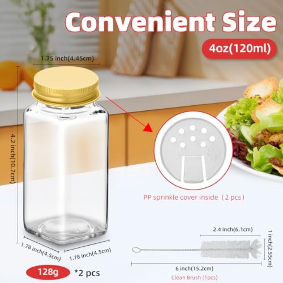 2 Adet 4oz Cam Baharat Kavanoz - Glass Container Set incelemesi ve fiyatı