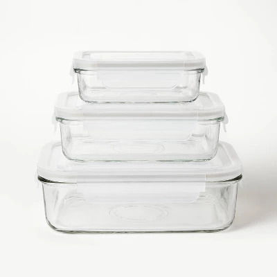 6'lı (3'lü Set) Cam Saklama Ka - Glass Container Set incelemesi ve fiyatı