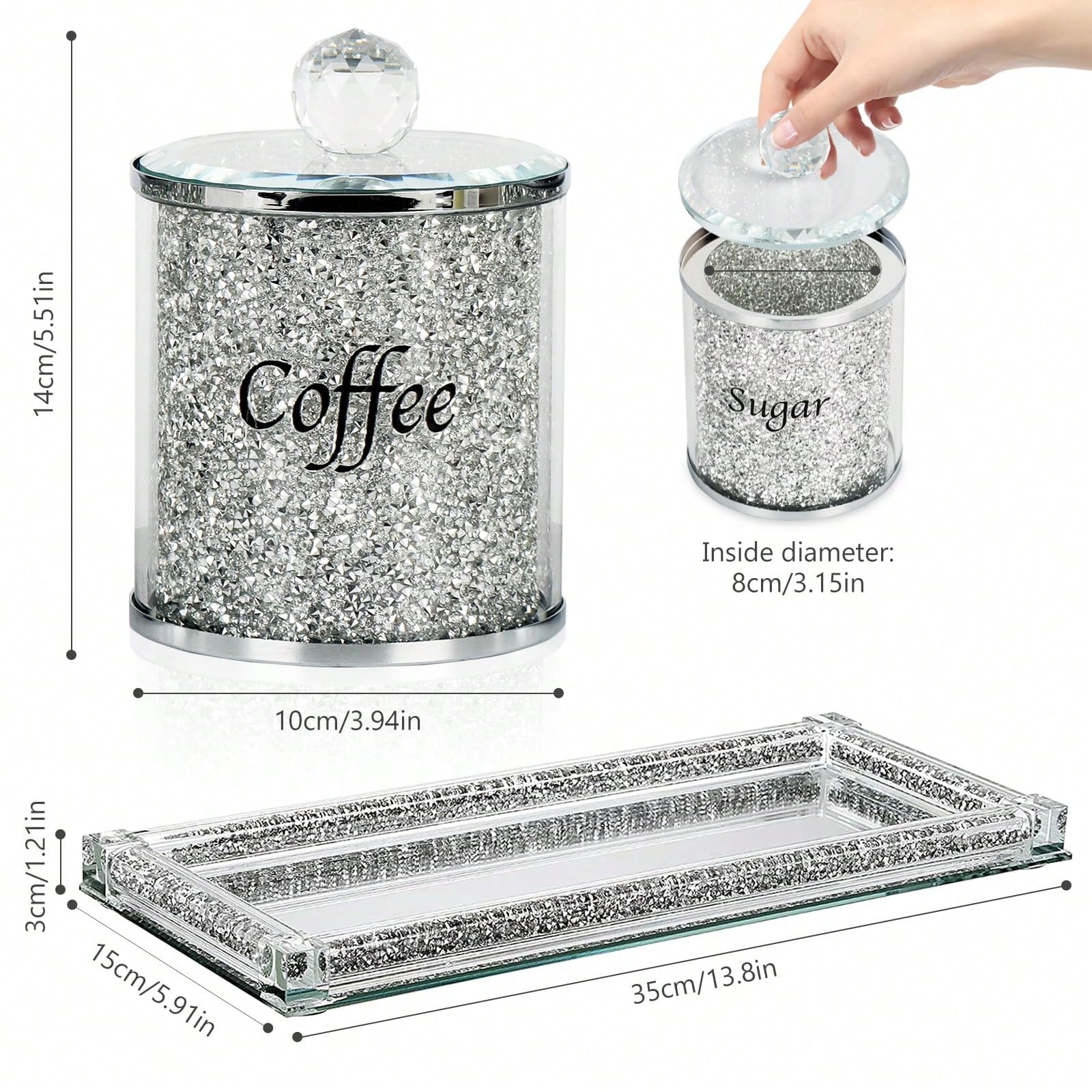 Kahve Şeker Çay Saklama Kabı S - Glass Container Set incelemesi ve fiyatı
