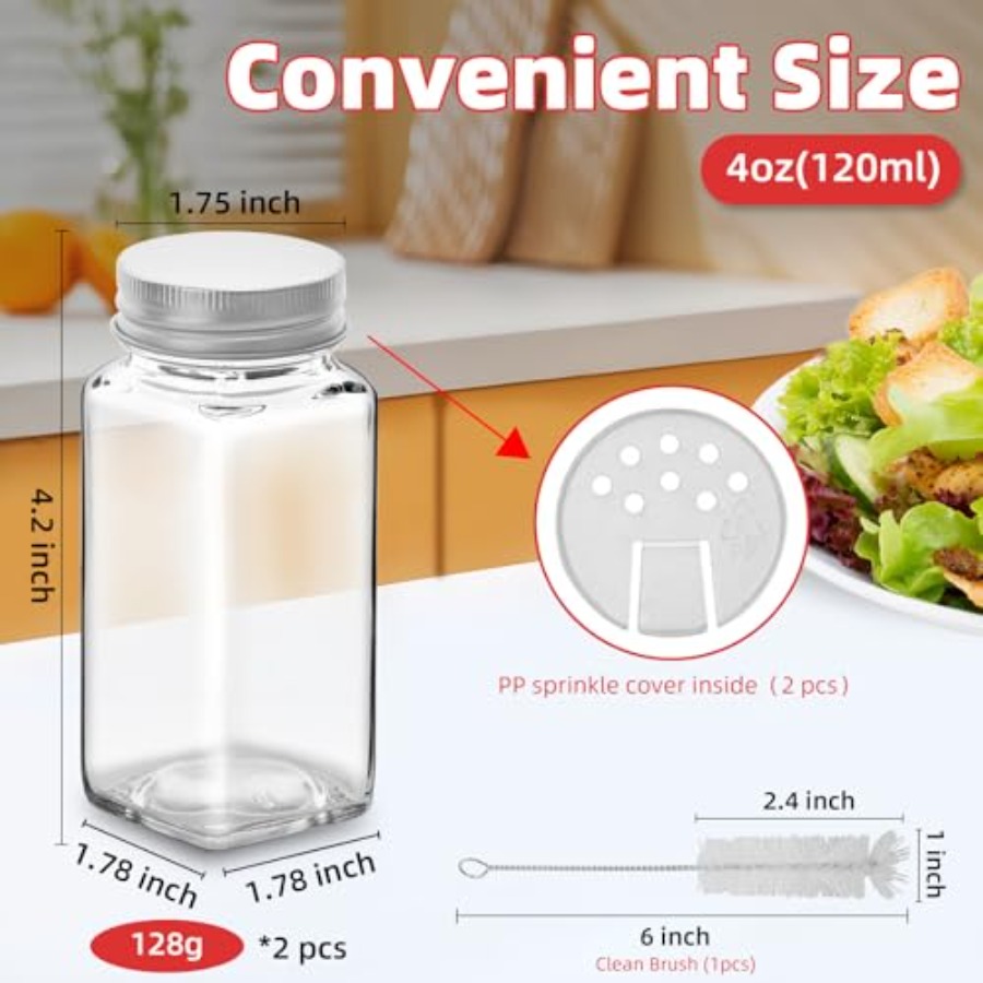2 Adet 4oz Cam Baharat Kavanoz - Glass Container Set incelemesi ve fiyatı
