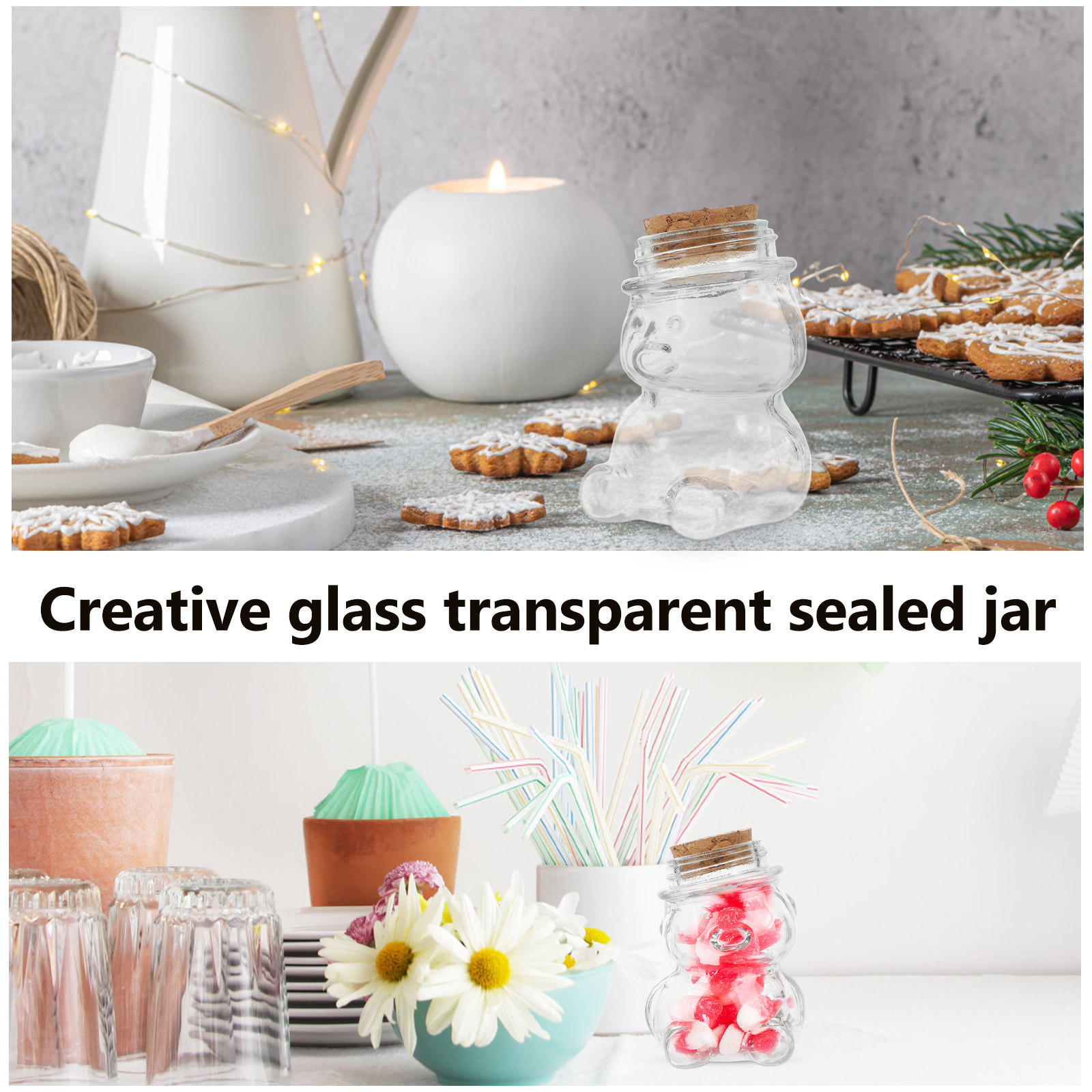 4 adet cam şeker kavanozu seti - Glass Container Set incelemesi ve fiyatı