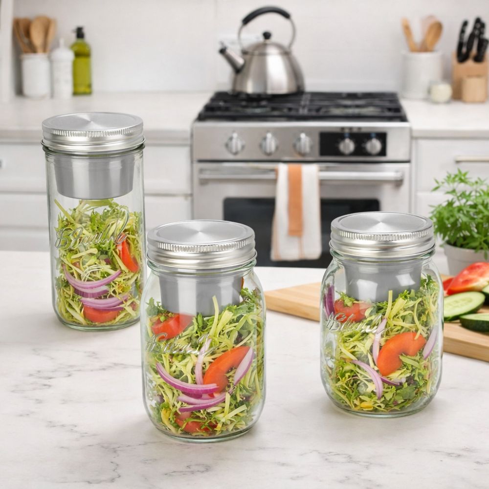 16/24 Oz Salata Cam Kavanozlar - Meal Prep Weekly incelemesi ve fiyatı