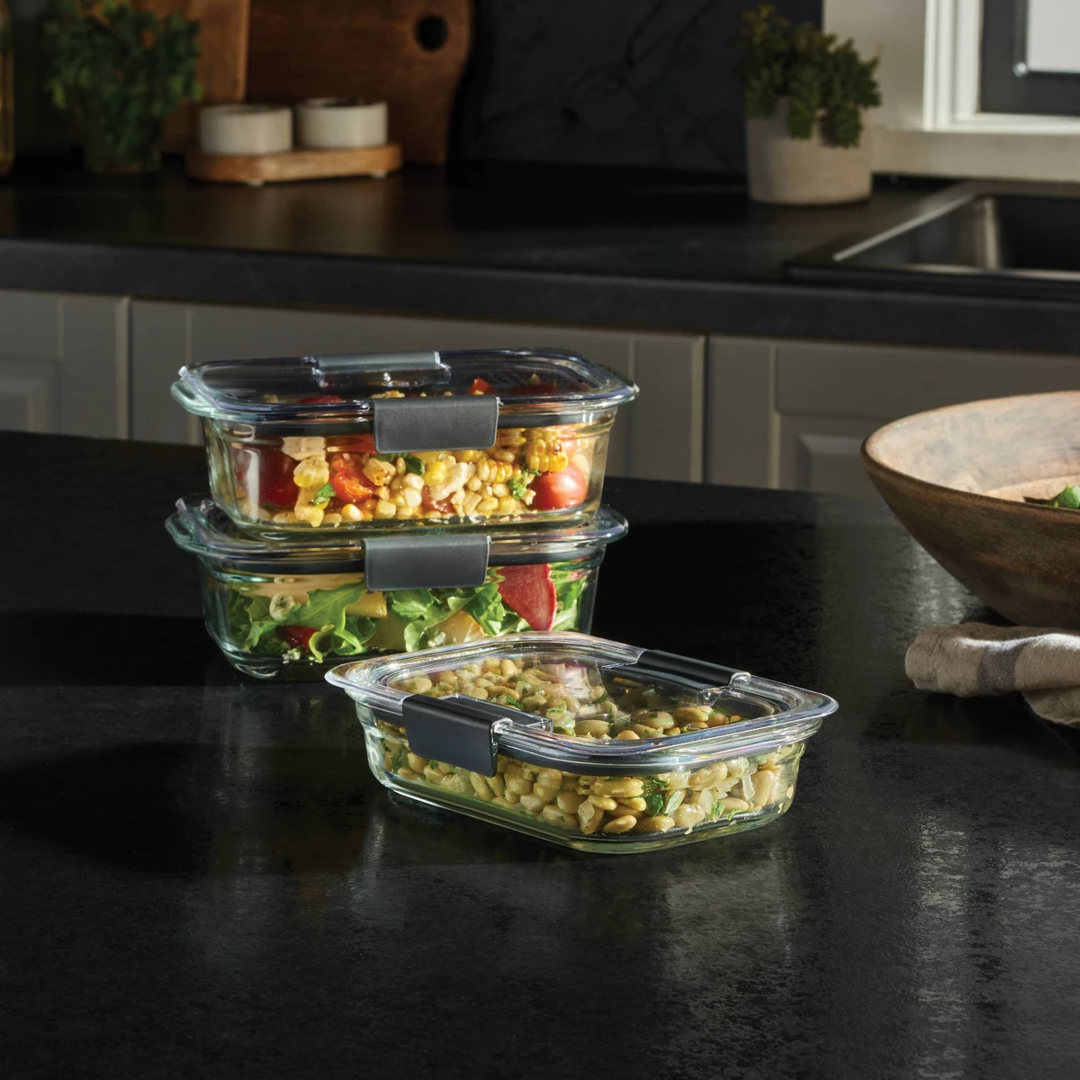 Rubbermaid 6'lı (3'lü Set) Bri - Glass Container Set incelemesi ve fiyatı